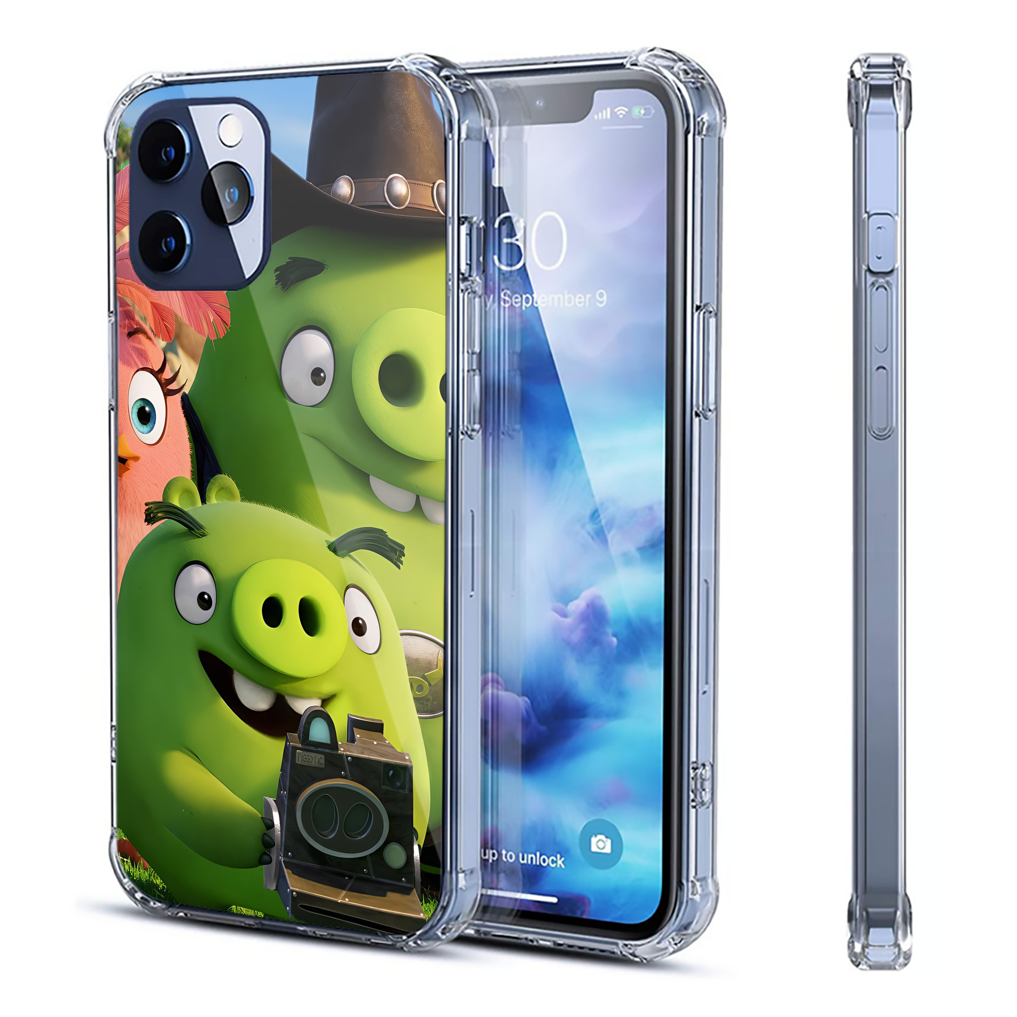（画像用） Angry Birds アングリーバード 【iPhone 12シリーズ対応】透明スマホケース（クリアソフトケース）